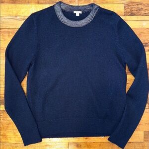 GAP Navy Sweater with Silver Jewel Neck Trim -XL Tall